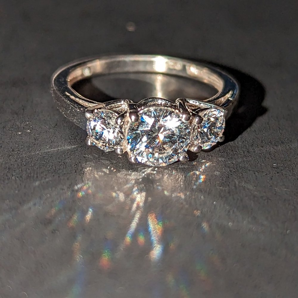 .925 faux engagement or wedding ring